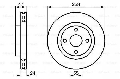 Тормозной диск BOSCH 0 986 478 989