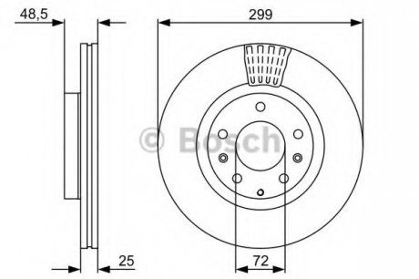 Тормозной диск BOSCH 0 986 479 C74 (фото 1)