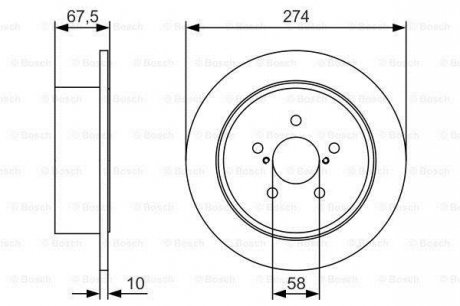 Тормозной диск задний BOSCH 0986479T51 (фото 1)