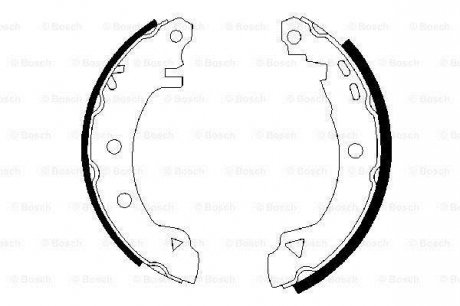 Щеки тормозные задн. CITROEN AX 87-97 RENAULT 19, Rapid BOSCH 0986487289