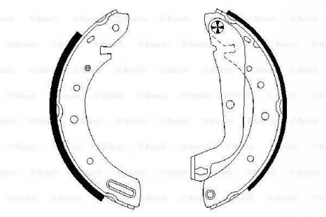 NISSAN Щеки тормозные Terrano,Vanette 92- BOSCH 0986487583 (фото 1)