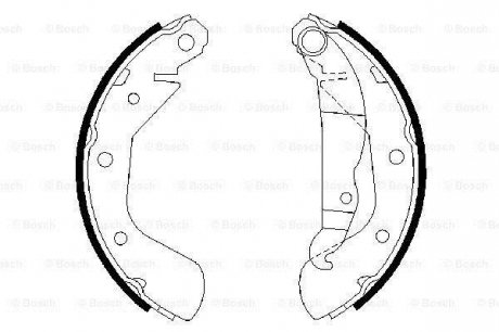 Тормозные колодки, барабанные BOSCH 0 986 487 613 (фото 1)