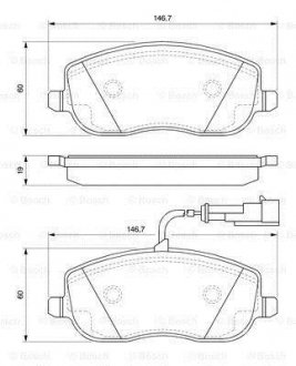 Тормозные колодки, дисковые. BOSCH 0 986 494 068 (фото 1)