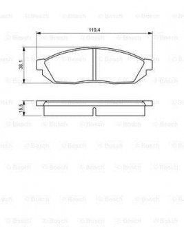 Тормозные колодки, дисковые. BOSCH 0986494208 (фото 1)