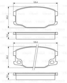 КОЛОДКИ ГАЛЬМІВНІ Mitsubishi Canter FE Front/Rear BOSCH ="0986494442" (фото 1)