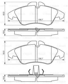 Тормозные колодки дисковые MERCEDES/VW Sprinter/Vito(638)/LT \'\'F - замена на 0986424218 BOSCH ="0986494504" (фото 1)