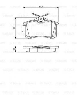 Гальмівні колодки, дискові. BOSCH 0 986 494 521 (фото 1)