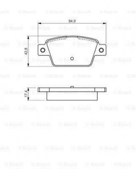 Тормозные колодки, дисковые. BOSCH 0 986 494 536