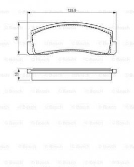 Гальмівні колодки дискові BOSCH 0986494543 (фото 1)