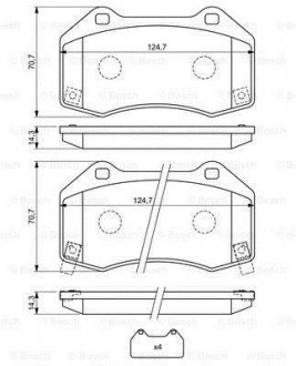 Тормозные колодки, дисковые. BOSCH 0 986 494 718 (фото 1)