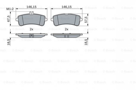 Тормозные колодки, дисковые. BOSCH 0986494764 (фото 1)