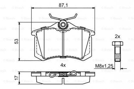 Тормозные колодки, дисковые. BOSCH 0986494923 (фото 1)