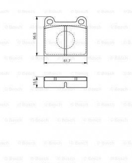 DB Тормозные колодки задн.W123/126Opel,Volvo BOSCH 0986495078 (фото 1)