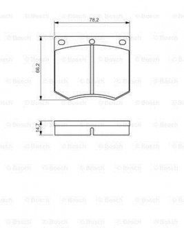 FORD Колодки тормозные передние Taunus,Granada BOSCH 0986495079 (фото 1)