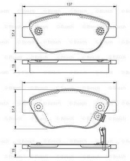 Колодки тормозные дисковые BOSCH 0986495103 (фото 1)