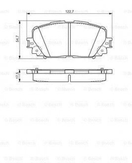 Тормозные колодки дисковые TOYOTA Yaris/Prius \'\'F "06>> PR2 BOSCH ="0986495109" (фото 1)