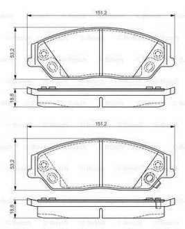 Гальмівні колодки дискові TOYOTA Camry V50 \'\'F \'\'11>> BOSCH ="0986495149"