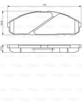 NISSAN Тормозные колодки передн.Patrol GR I 4.2 88- BOSCH 0986495171