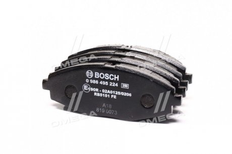 Комплект гальмівних колодок з 4 шт. дисків BOSCH 0986495224 (фото 1)