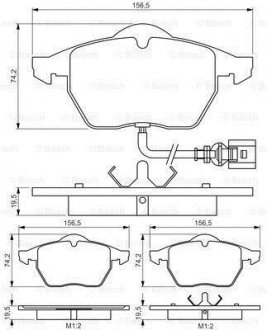 Тормозные колодки дисковые VAG A3/TT/Leon/Toledo/Octavia/Golf/Polo/Jetta \'\'F \'\'>>06 PR2 BOSCH ="0986495249" (фото 1)