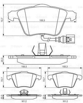 Тормозные колодки дисковые AUDI/VW S3/TT/Leon/Passat/Golf IV/V''F''>>08 PR2 BOSCH ="0986495261" (фото 1)