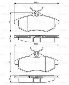 Тормозные колодки CITROEN C2/C3 ''F 1.1i-1,4i''03>> PR2 BOSCH ="0986495268" (фото 1)