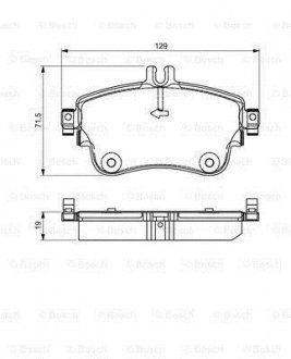 Гальмівні колодки дискові MB A/B W176/W246 "F "11>> BOSCH ="0986495298" (фото 1)