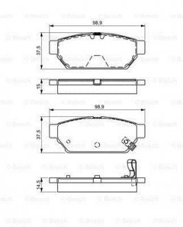 MITSUBISHI Тормозные колодки задн.Carisma 95- BOSCH 0986495326 (фото 1)