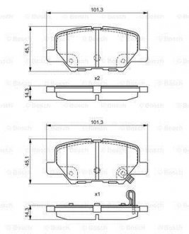 Гальмівні колодки дискові - заміна на 0986495358 BOSCH ="0986495381" (фото 1)