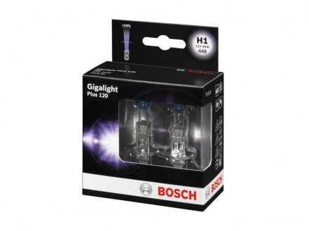 Лампа накалу H1 12V 55W GigaLight +120 (комплект 2шт) (вир-во) BOSCH 1 987 301 105 (фото 1)