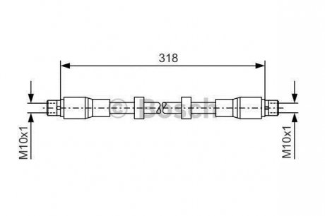 Гальмівний шланг AUDI A6 "F "04-11 BOSCH ="1987476247" (фото 1)