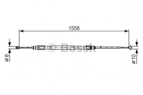 BMW Трос стояночный задн. лев./прав. X1 (E84) -15 BOSCH 1987482368