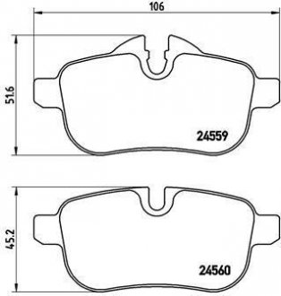 Гальмівні колодки BREMBO P06062 (фото 1)