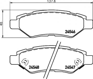 Тормозные колодки дисковые BREMBO P09 014 (фото 1)