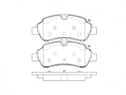 Комплект тормозных колодок из 4 шт. дисков BREMBO P24209 (фото 1)