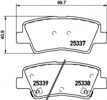 Комплект тормозных колодок из 4 шт. дисков BREMBO P30101 (фото 1)