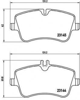 Тормозные колодки дисковые BREMBO P50 045 (фото 1)