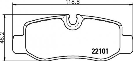 Комплект гальмівних колодок з 4 шт. дисків BREMBO P50126 (фото 1)