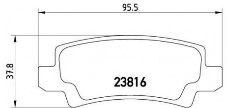 Тормозные колодки дисковые BREMBO P83065 (фото 1)