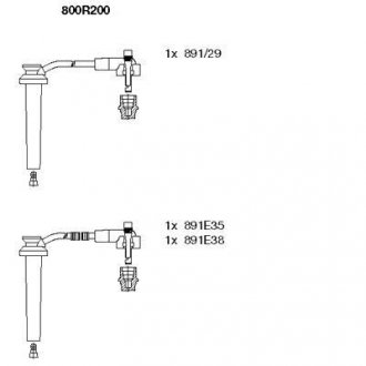Комплект проводів FORD Mondeo "2,5-3,0(V6) "R "94-07 BREMI ="800R200" (фото 1)
