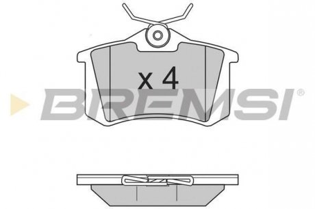 Тормозные колодки зад. caddy/golf/octavia (trw) BREMSI BP2806 (фото 1)