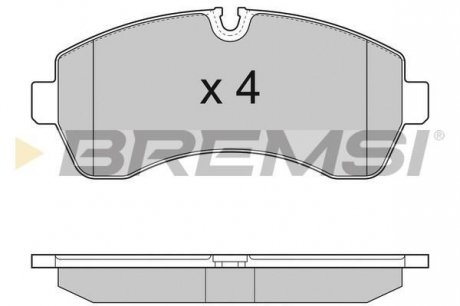 Тормозные колодки перед. Sprinter/Crafter 06- (спарка) BREMSI BP3290 (фото 1)