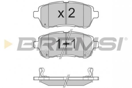 Гальмівні колодки перед. Ford Fiesta VI 08- (TRW) BREMSI BP3316 (фото 1)