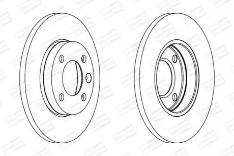 Диск тормозной SEAT TOLEDO, VW CADDY передн. CHAMPION 561141CH (фото 1)