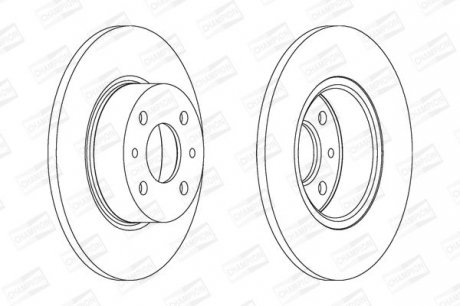 FIAT Диск тормозной задний Bravo II,Croma,Multipla,Alfa Romeo 164,Lancia CHAMPION 561329CH (фото 1)