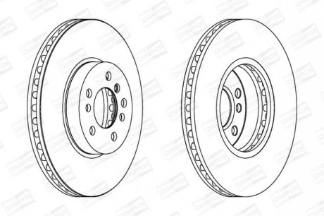 BMW Диск тормозной передн.X5 E53 00- CHAMPION 562134CH-1