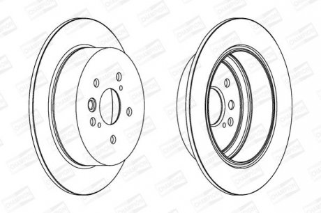 TOYOTA Диск тормозной задн.Rav 4 II 00- CHAMPION 562288CH