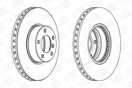 Диск гальмівний передній BMW 5 (E39) 95-03, 5 Touring (E39) 96-04 CH CHAMPION 562384CH-1