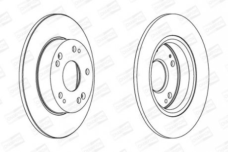 Диск тормозной задний (кратно 2шт.) Honda Civic VII CHAMPION 562544CH