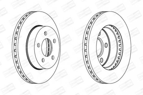 JEEP Диск тормозной задн.Cherokee 01- CHAMPION 562856CH
